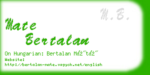 mate bertalan business card